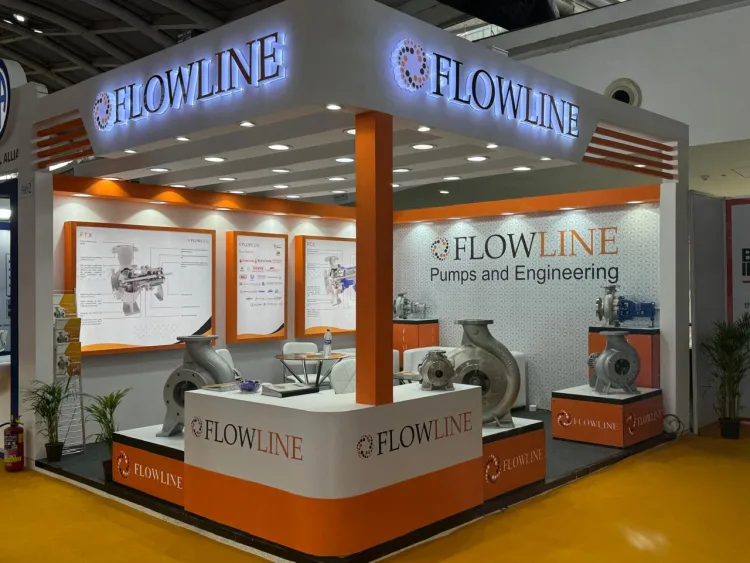Flowline Booth with FTX and FCX Engineering Cutaway Wallboards